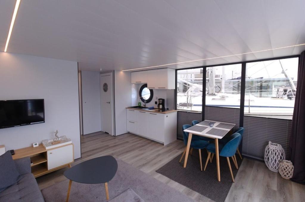 Hausboot Fjord Meeresbrise Mit Dachterrasse In Flensburgo Exterior foto